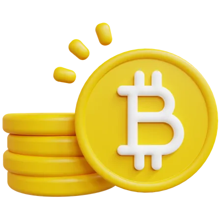 Bitcoin Stack  3D Icon