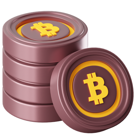 Bitcoin Stack  3D Icon