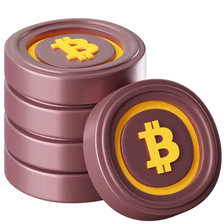 Bitcoin Stack  3D Icon