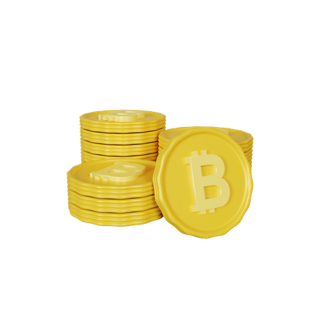 Bitcoin Stack  3D Illustration