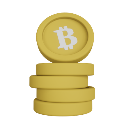 Bitcoin Stack  3D Illustration