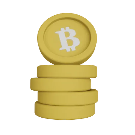 Bitcoin Stack  3D Illustration