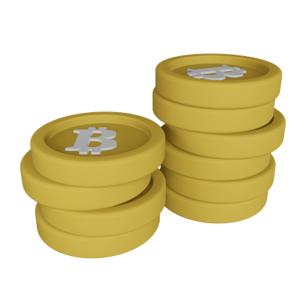 Bitcoin Stack  3D Illustration