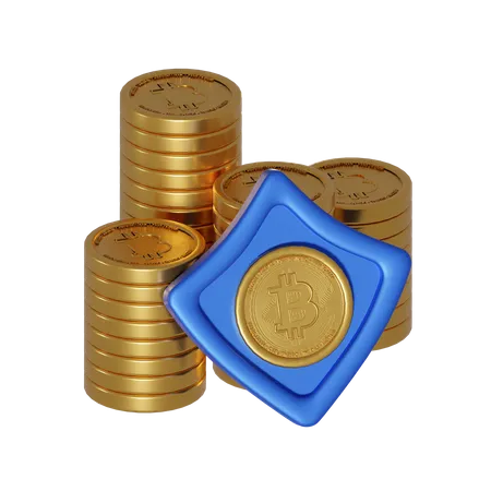 Bitcoin Stack  3D Illustration