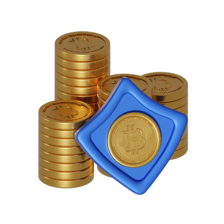 Bitcoin Stack  3D Illustration