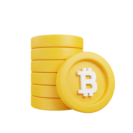 Bitcoin Stack  3D Illustration