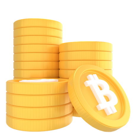 Bitcoin Stack 3D Icon