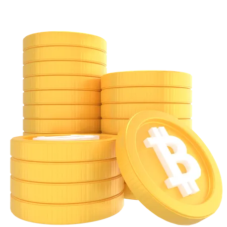 Bitcoin Stack 3D Icon
