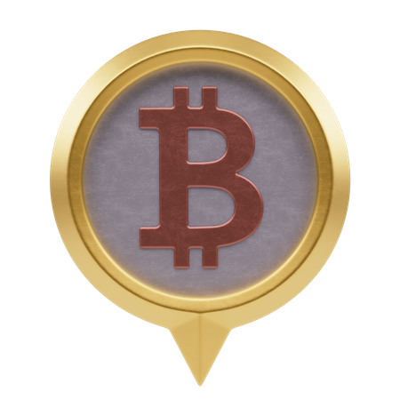 Bitcoin-Standort  3D Icon