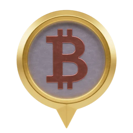 Bitcoin-Standort  3D Icon