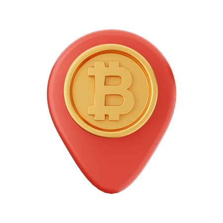 Bitcoin-Standort  3D Icon