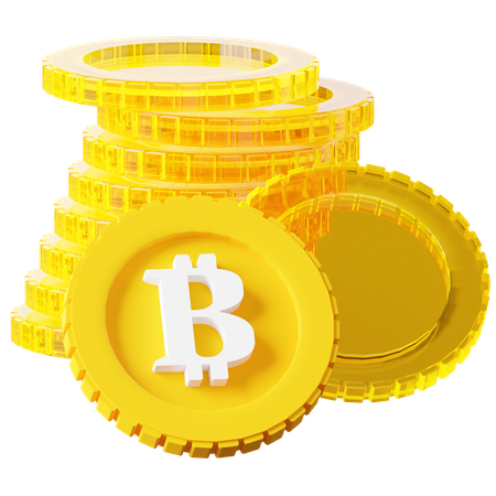 Bitcoin-Stapel  3D Icon