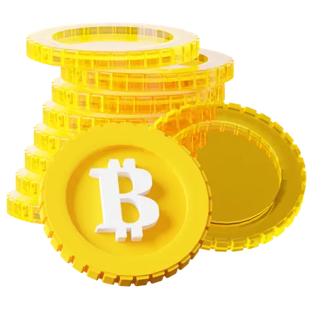 Bitcoin-Stapel  3D Icon