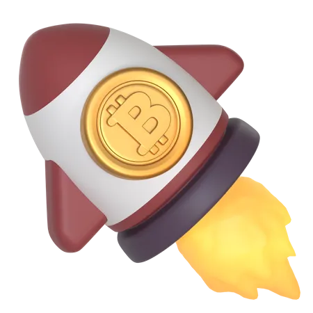Crypto Rocket 3D Icon