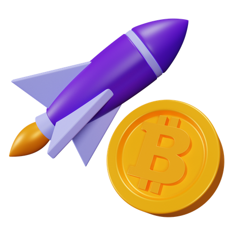 Bitcoin Startup  3D Icon