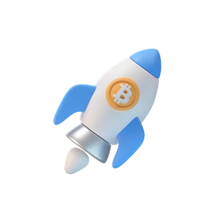 Bitcoin Startup  3D Icon