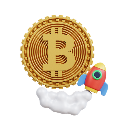 Bitcoin Startup  3D Icon