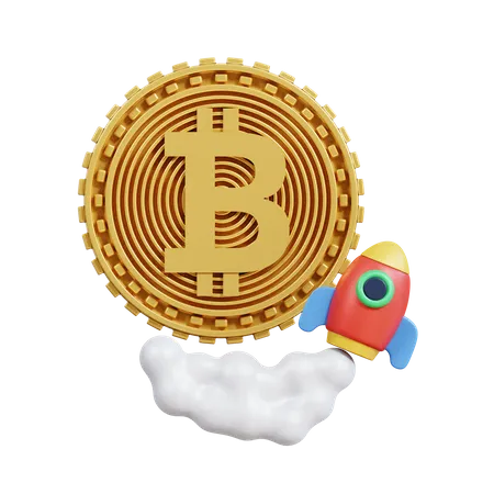 Bitcoin Startup  3D Icon