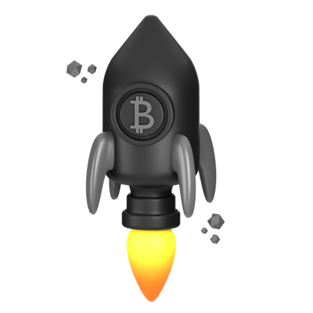 Bitcoin Startup  3D Icon