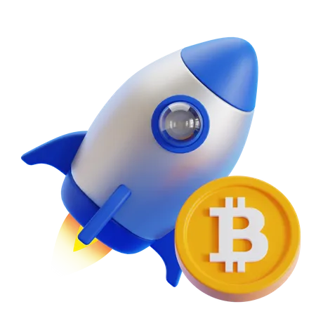 Bitcoin Startup  3D Icon