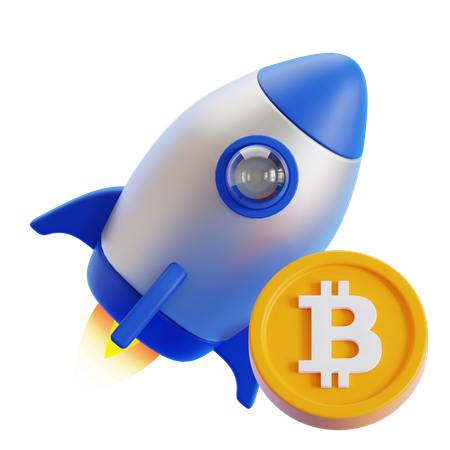 Bitcoin Startup  3D Icon