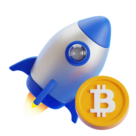 Bitcoin Startup  3D Icon