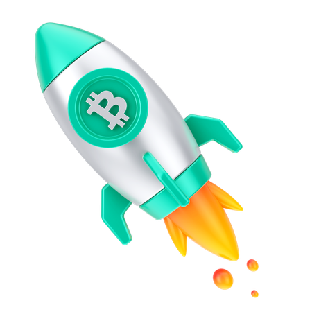 Bitcoin Startup  3D Icon