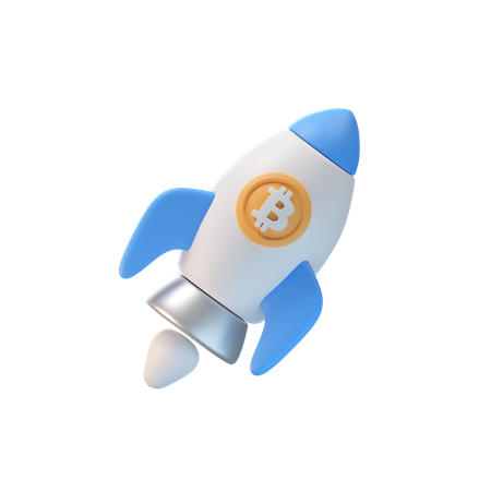 Bitcoin Startup  3D Icon