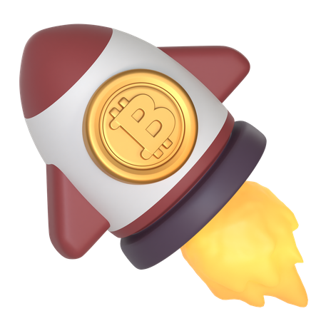Bitcoin Startup  3D Icon