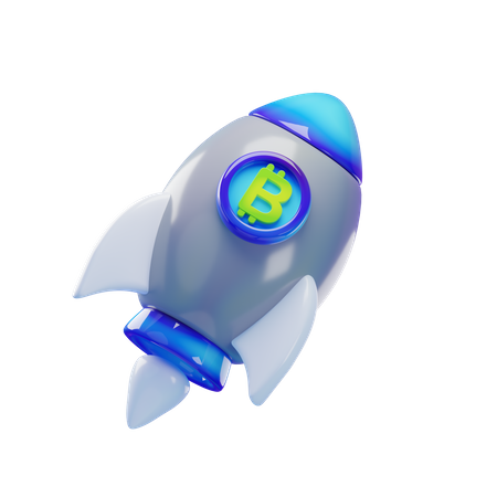 Bitcoin Startup  3D Icon