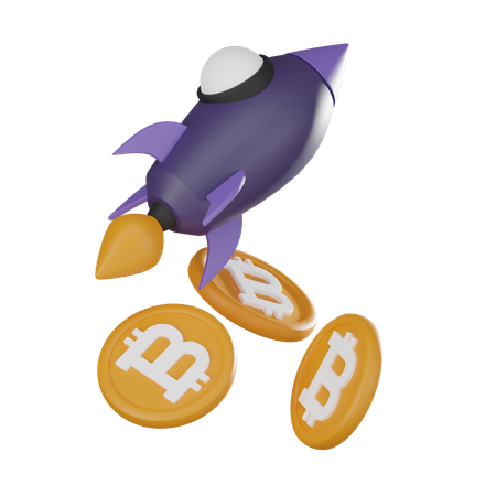 Bitcoin Startup  3D Icon