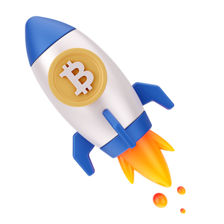 Bitcoin Startup  3D Icon