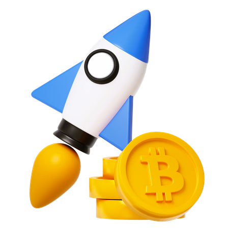 Bitcoin Startup  3D Icon
