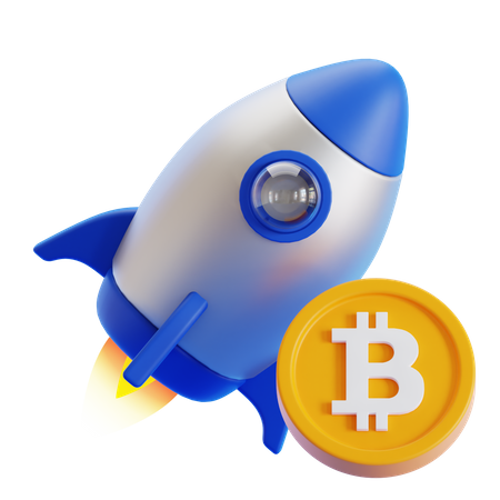 Bitcoin Startup 3D Icon