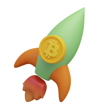 Bitcoin Startup  3D Icon