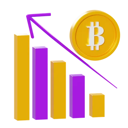 Bitcoin Statistik  3D Illustration