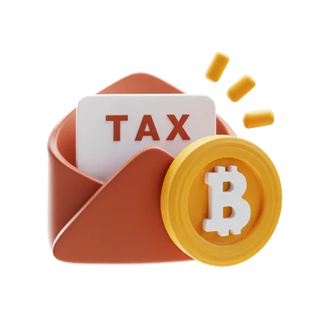 Bitcoin-Steuer  3D Icon