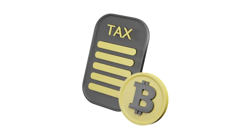 Bitcoin-Steuer  3D Icon