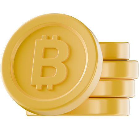 Bitcoin Stock  3D Icon