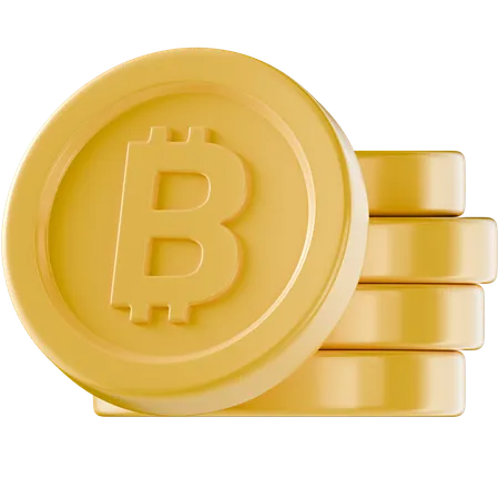 Bitcoin Stock  3D Icon