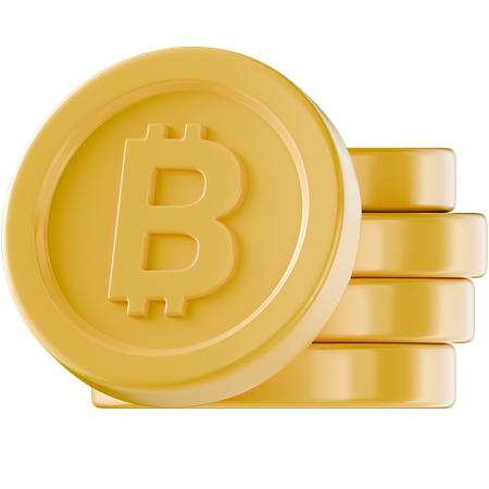 Bitcoin Stock  3D Icon