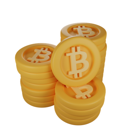 Bitcoin Stock  3D Illustration