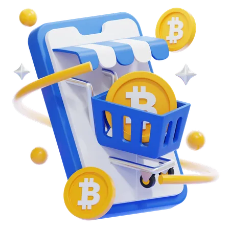 Bitcoin Store  3D Icon