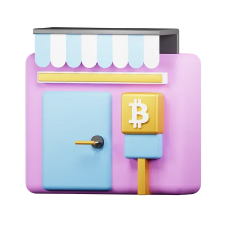 Bitcoin Store  3D Icon