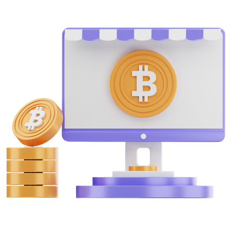 Bitcoin Store  3D Icon