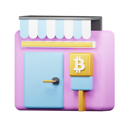 Bitcoin Store  3D Icon