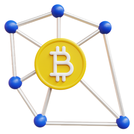 Bitcoin Structure  3D Icon