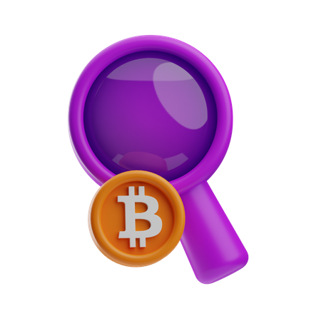 Bitcoin-Suche  3D Icon