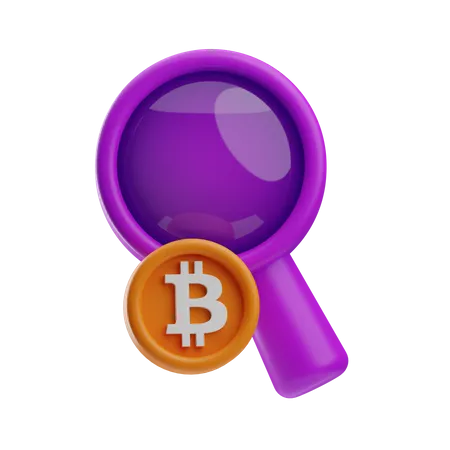 Bitcoin-Suche  3D Icon