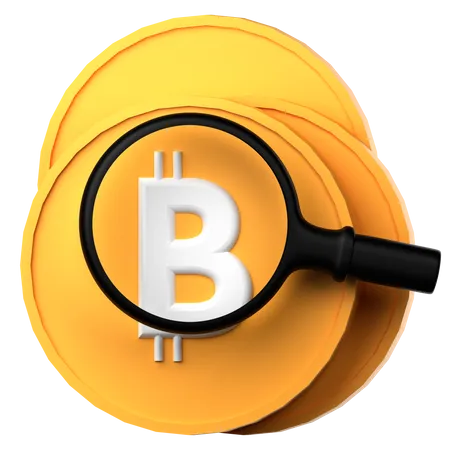 Bitcoin-Suche  3D Icon